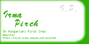 irma pirch business card